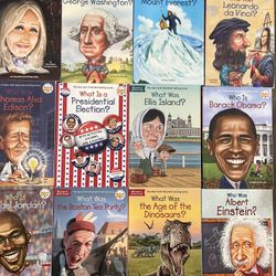 BACK TO SCHOOLBOOKS. Who Was...? Big head Book Series. A series of illustrated biographies for young readers featuring significant historical figures,