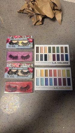 Ioni Faux Mink Lashes & L.A. Colors Eyeshadow Bundle