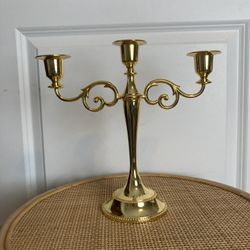 Gold Three-Candle Holder