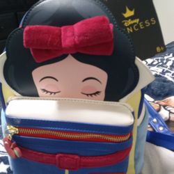 Snow White Leather Backpack