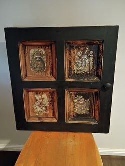 Rustic wildlife wood wall art