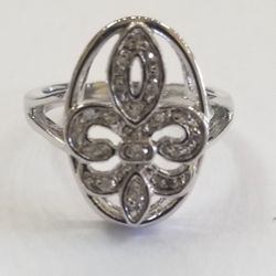 Sterling Silver Ring Set With Small Czs