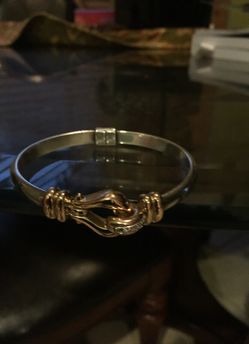 Bracelet 14 k gold and silver