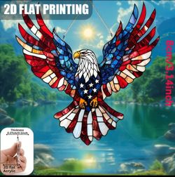Liberty's Wings — Patriotic Eagle Stained-Glass Suncatcher
