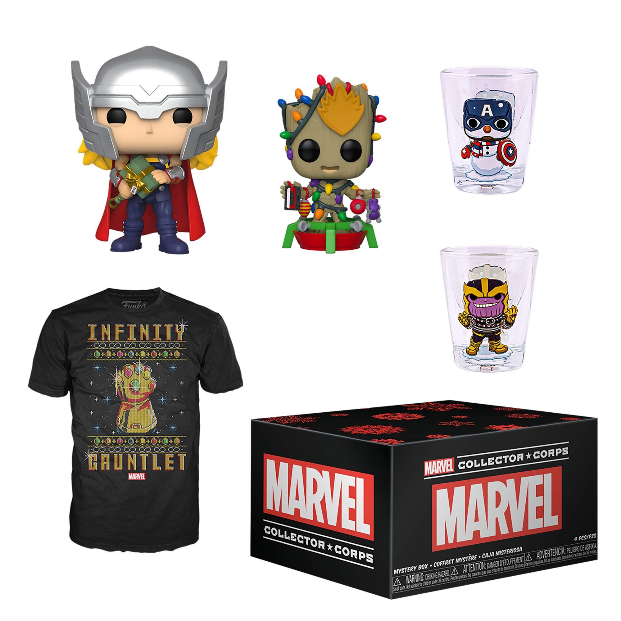 Funko Marvel Collector Corpse Subscription Box, Marvel Holiday Theme, November 2019- Medium