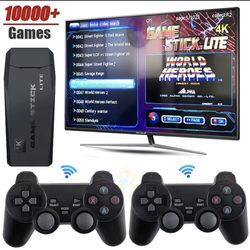 Wireless Retro Game Console, Plug and Play Video Game Stick Built in 10000+ Games