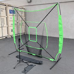 (NEW) $75 Baseball Softball Practice Set (Include 7x7ft Net and Ball Tee) Batting Training