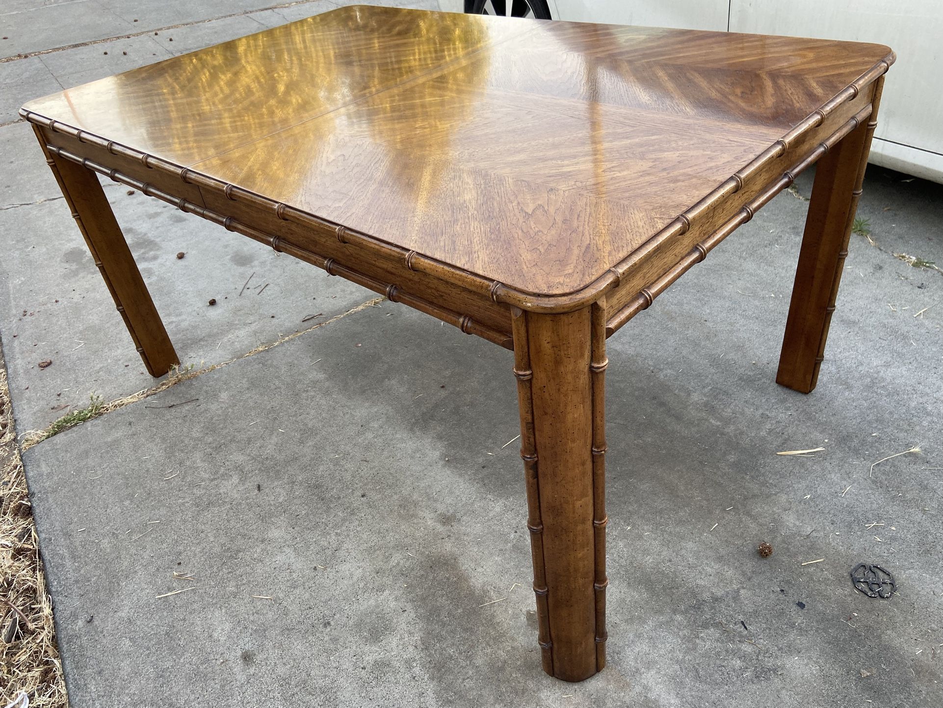 Vintage Hollywood Regency Parsons Dining Table