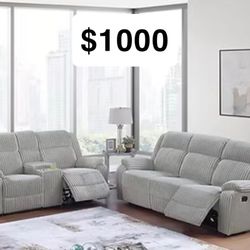 Grey Motion Sofa Set