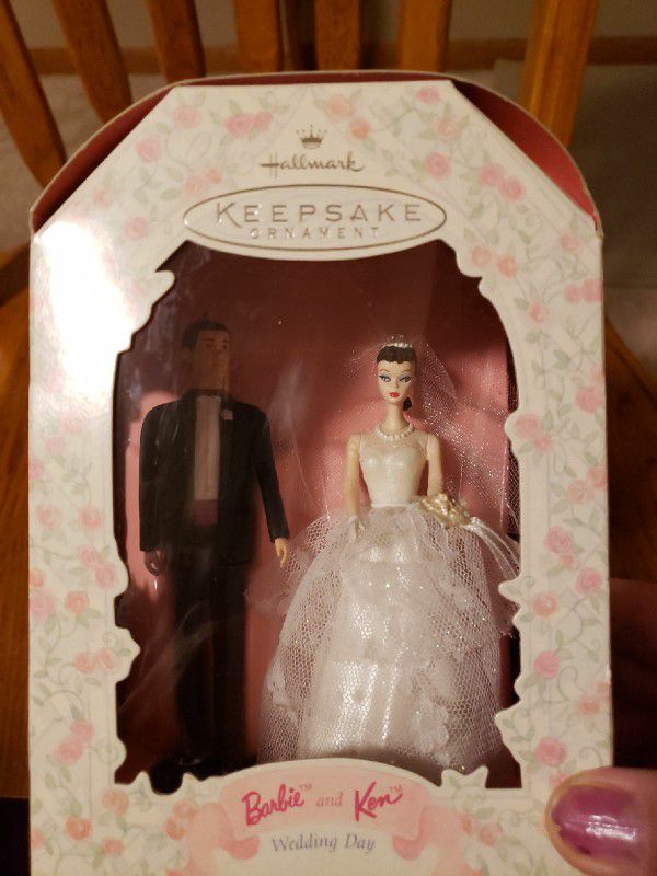 Vintage Bride & Groom Hallmark Ornaments 