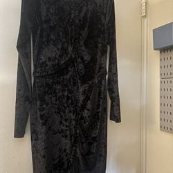 NWT Michael Kors Black Velvet Dress - Size L - New With Tags