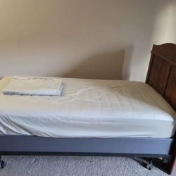 Twin Mattress And Base And Headboard 