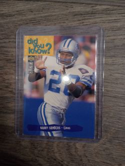 Barry Sanders Upper Deck Collector's Choice Football Card