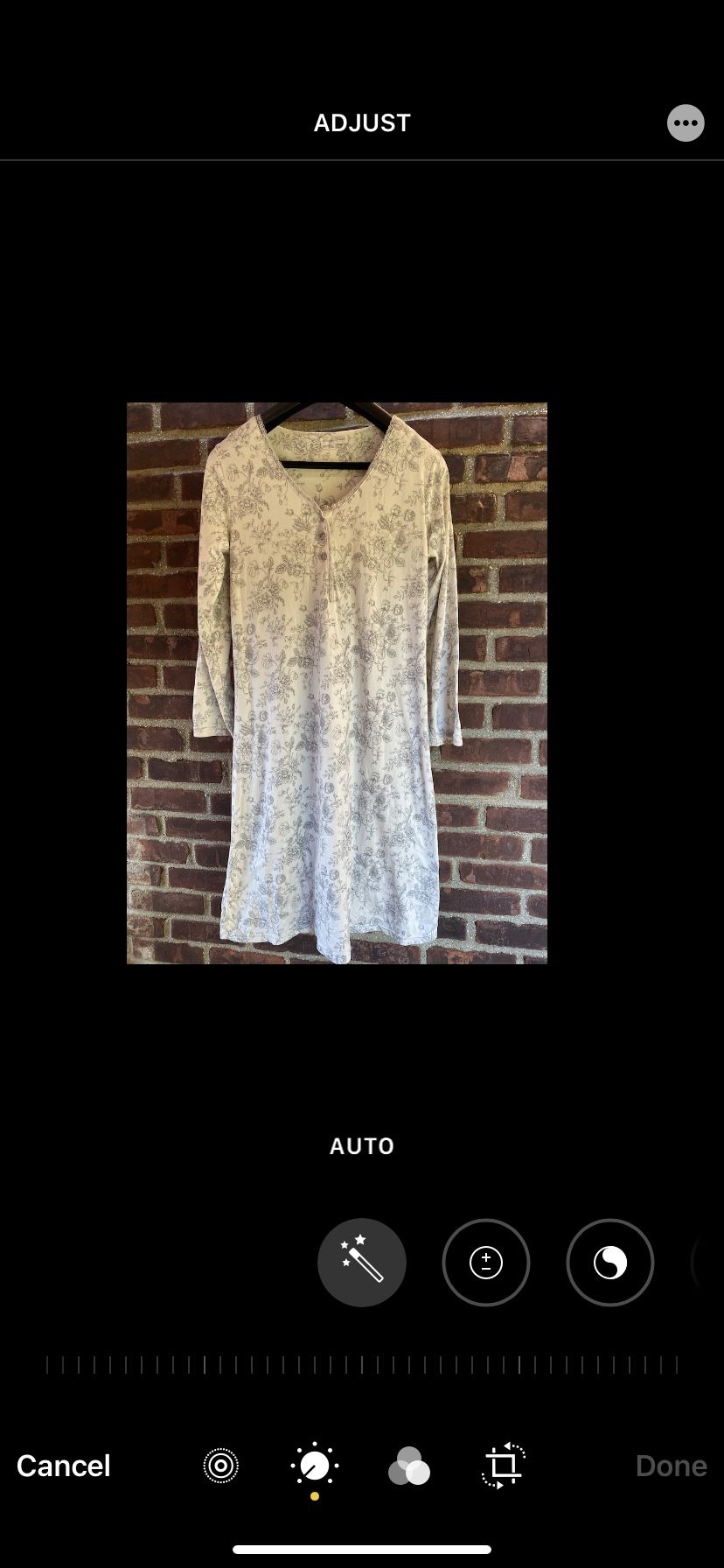 Women’s Body Touch S Grey and White Soft Cozy Warm Floral Nightgown PJ 