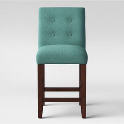 Counter Stool Dark Wood Finish Spot Clean