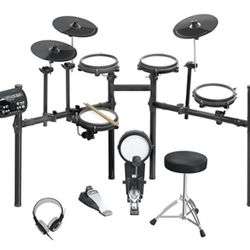 Lagrima Lag-710 Mesh Kit Electric Drum Set, 8 Piece Electronic Drum Kit With Adjustable Drum Throne, Drum Stick, Connection Cables. $180 New!