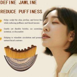 New / Lymphatic Contour Face Brush For Face, Chin & Jawline Sculpting - Ultra-Soft Bristles Lymphatic Drainage Massager Tool To Reduce Puffiness 