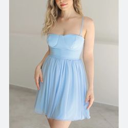 Solid Ruched Bust Cami Dress