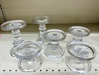 Glass candle holders