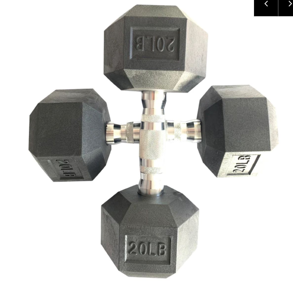 Rubber Hex Dumbbell 55's New In Box! Overstock!