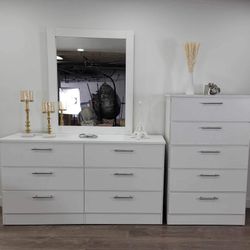Brand New Dresser with Mirror and Chest / Comoda con Espejo y Gavetero Nuevos … Same Day Delivery 🚚 