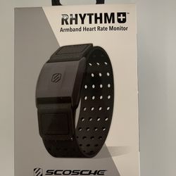 Scosche Rhythm+ Heart Rate Monitor Armband Optical Heart Rate Armband Monitor with Dual Band Radio ANT+ and Bluetooth Smart
