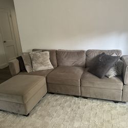 Grey Sofa Couch L Shape