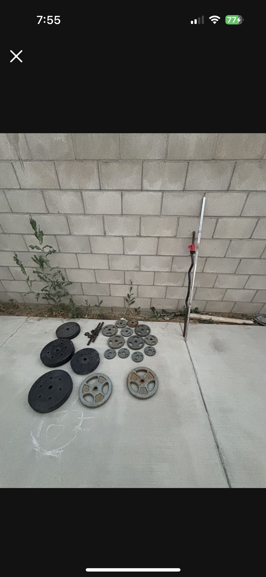 Gym Weights Full Set 200 Pounds