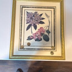 Antique Wall Picture Gold Leaf 21.5 X 27 Inches 