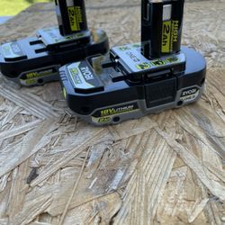 Ryobi New Two Hp Batteries 