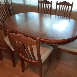 Dining Table With 6 Chairs And Buffet Cabinet