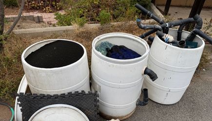 Large Koi Fish Pond full filtration system