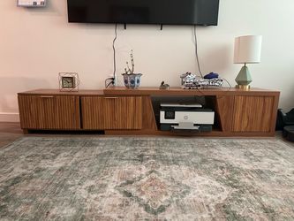 Large Walnut TV Stand Media Console