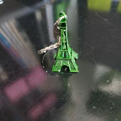 Green Eiffel Tower Keychain 