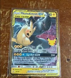 Pikachu & Zekrom Tag Team Card