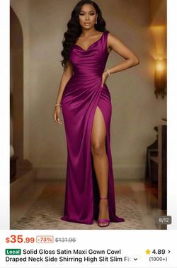Light purple shein dress with slit