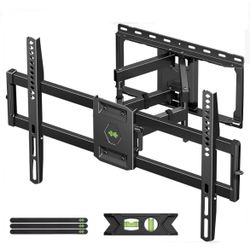 USX Mount Full Motion TV Wall Mount for Most 42-90 inch Flat Screen/LED/4K, TV Mount Bracket Dual Swivel Articulating Tilt 6 Arms, Max 16" Wood Studs,