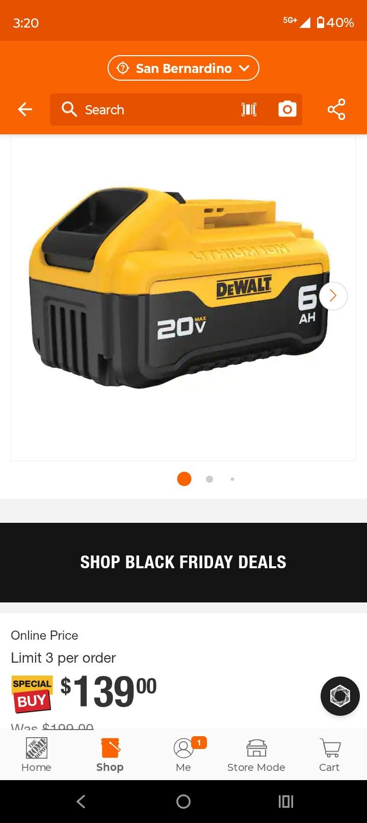 DEWALT 20V MAX 6.0Ah Lithium-Ion Battery