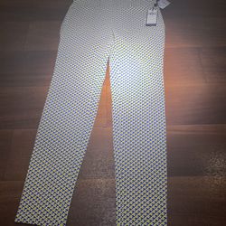 Woman’s RLX Ralph Lauren Straigjt Leg Pants Yellow blue & White Size 6