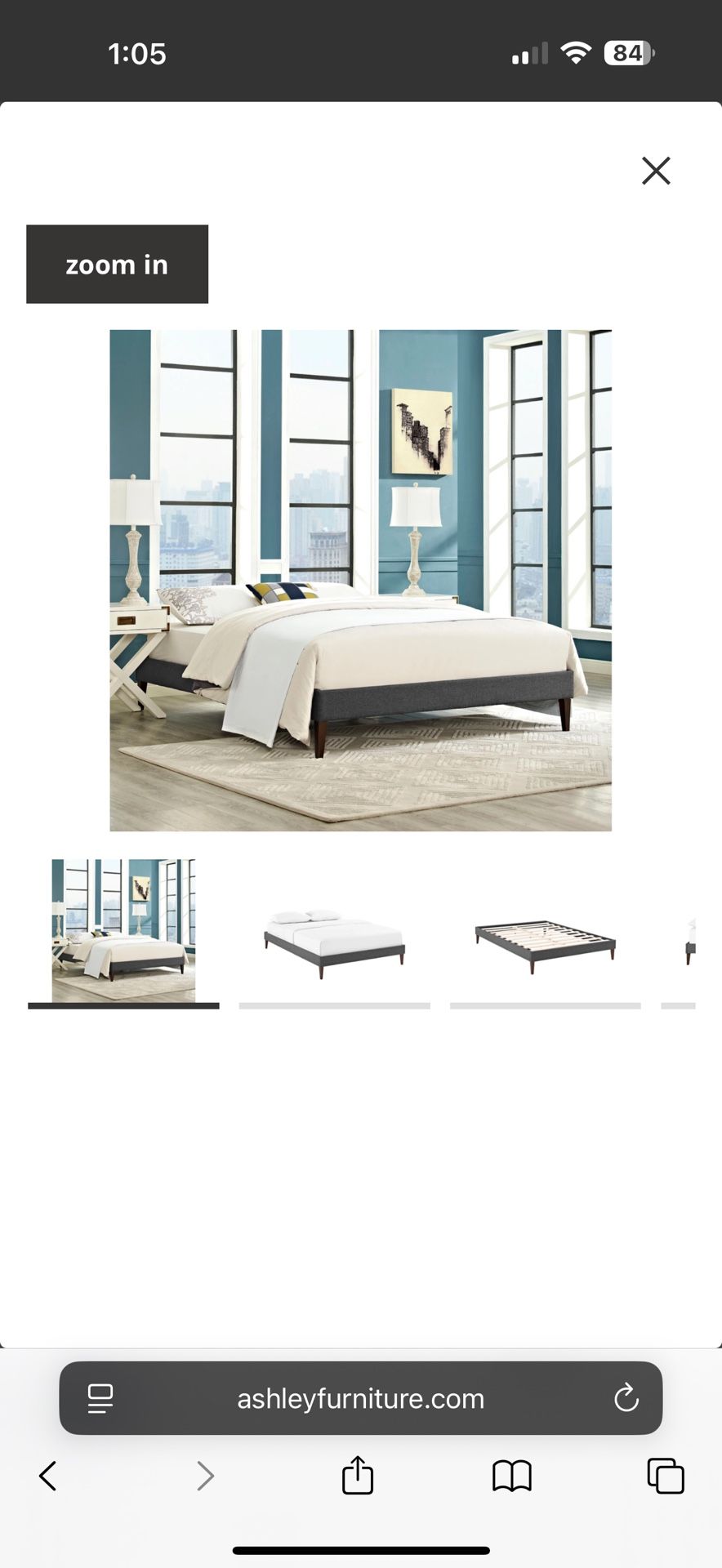 Modway Sharon Full Bed Frame With Squared Tapered Legs