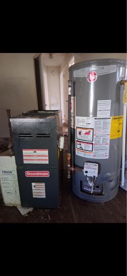Goodman 3 burner furnace an 40 gallon hwt