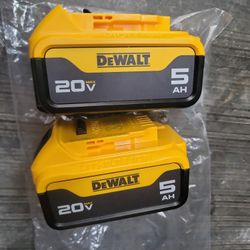 DEWALT 20VMAX LITHIUM ION 5.0AH BATTERIES NEW 