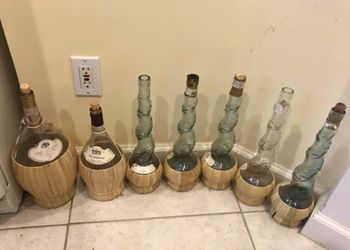 Vintage collectible wine bottles