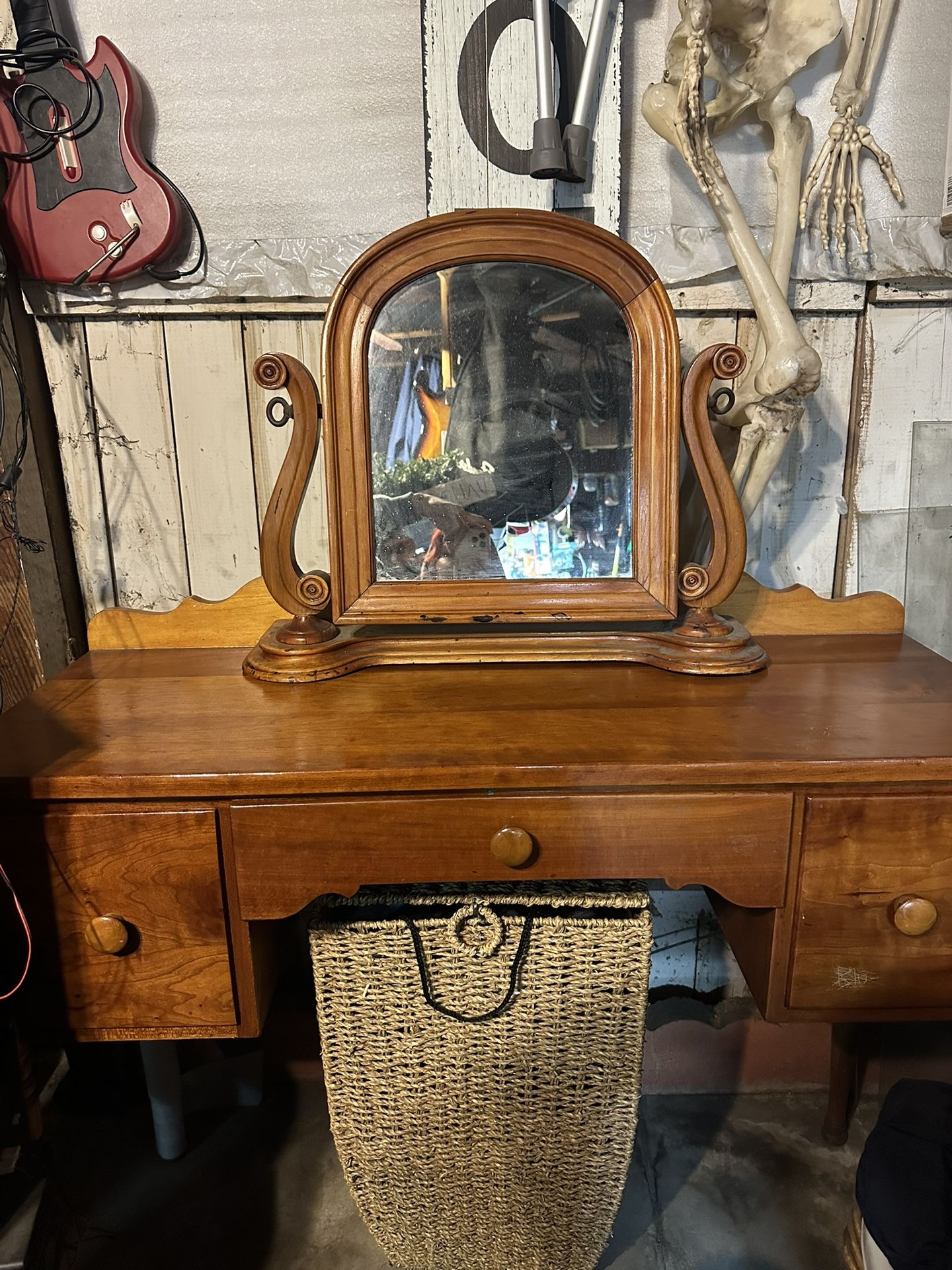 Antique Dresser With Mirror 