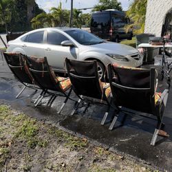 Brown Jordan 4  Black  Patio Chairs 