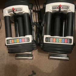 Powerblocks Adjustable Dumbells Plus Stand