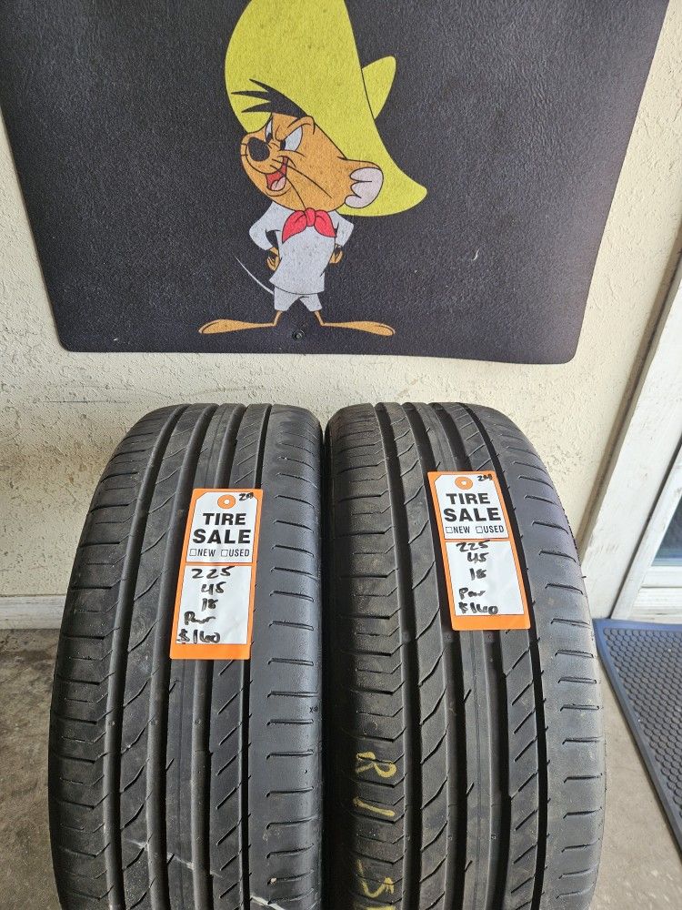 225/45/18 Continental Tires (2)