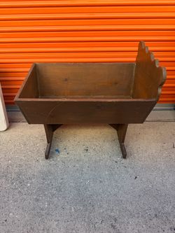 Antique Wooden Baby Cradle