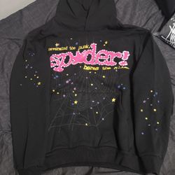 SP5DER P*NK HOODIE V2 BLACK 