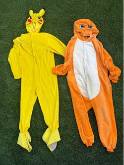 Pikachu and Charmander costumes